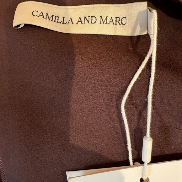 NWT Camilla & Marc sorrell satin midi dress chocolate brown cut out 6 - Picture 8 of 10